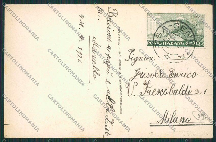 Genova Bracco Auto cartolina EE7066 – retro