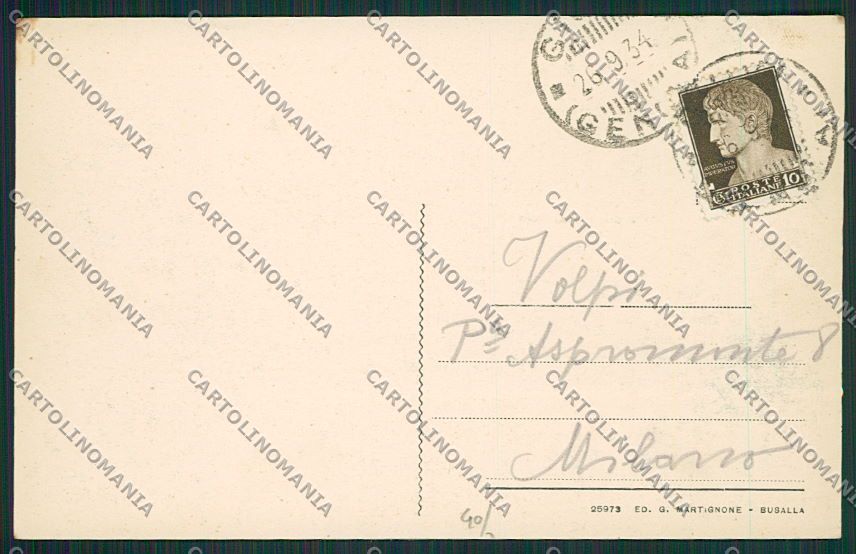 Genova Colle dei Giovi cartolina EE7067 – retro