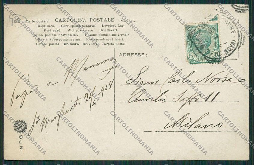 Genova Santa Margherita Tombolo NPG Foto cartolina EE7085 – retro