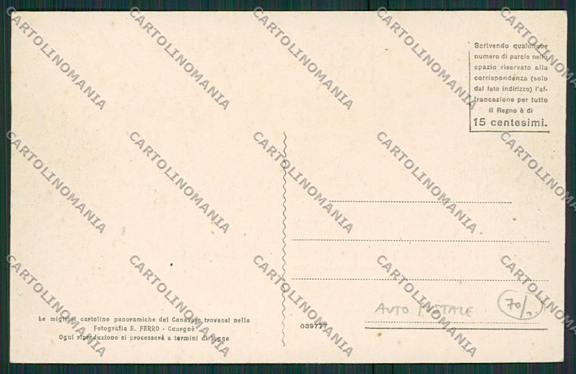 Torino Ingria Canavese Autopostale cartolina EE7092 – retro