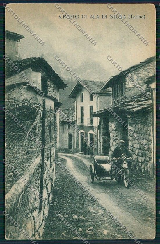 Torino Cresto Ala di Stura Moto Sidecar cartolina EE7110 – fronte
