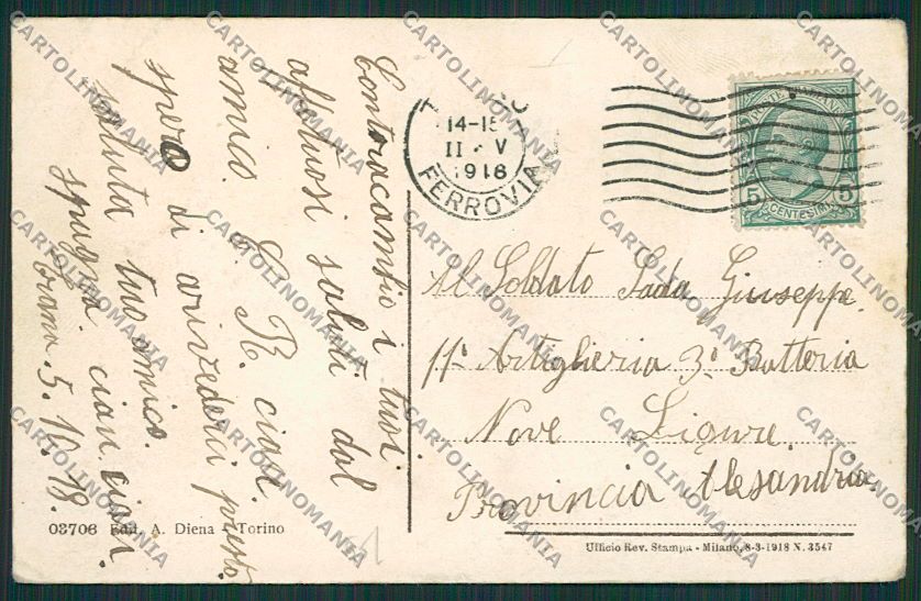 Torino Trana ABRASA PIEGHE cartolina EE7113 – retro
