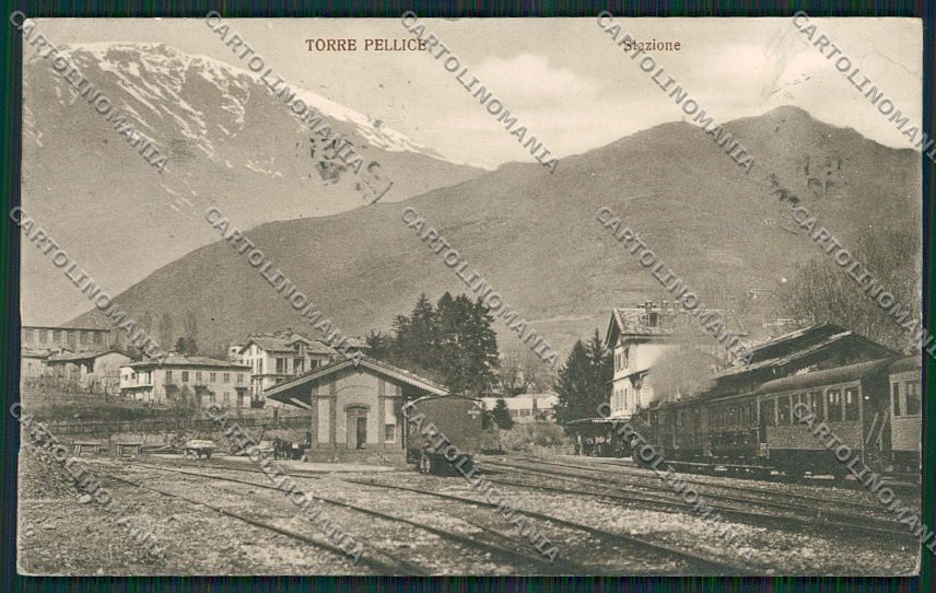 Torino Torre Pellice Stazione Treno PIEGA cartolina EE7116 – fronte