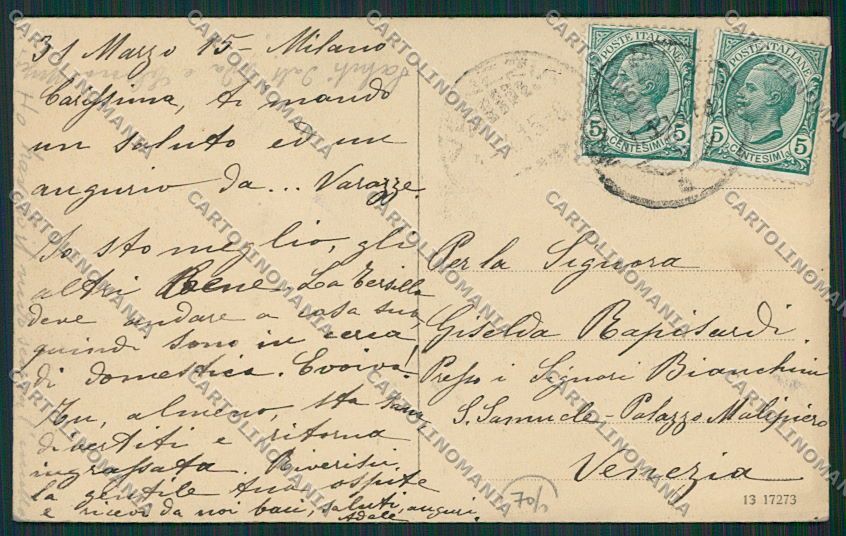 Savona Varazze cartolina EE7141 – retro