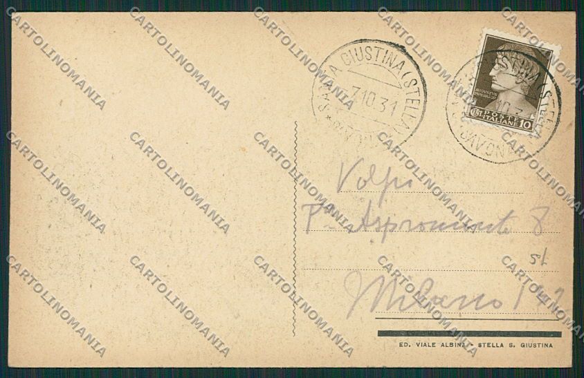 Savona Santa Giustina Stella cartolina EE7150 – retro