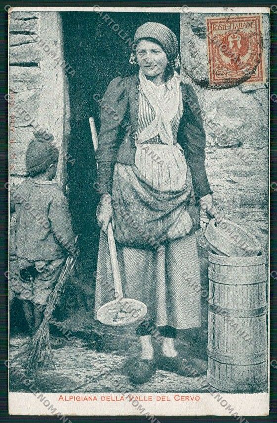 Biella Valle del Cervo Costumi cartolina EE7171 – fronte
