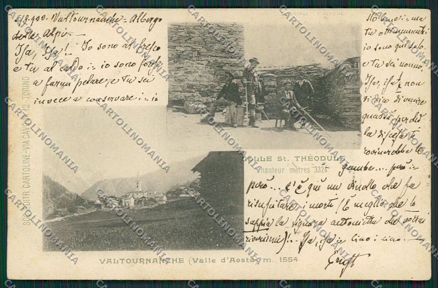 Aosta Valtournanche cartolina EE7191 – fronte