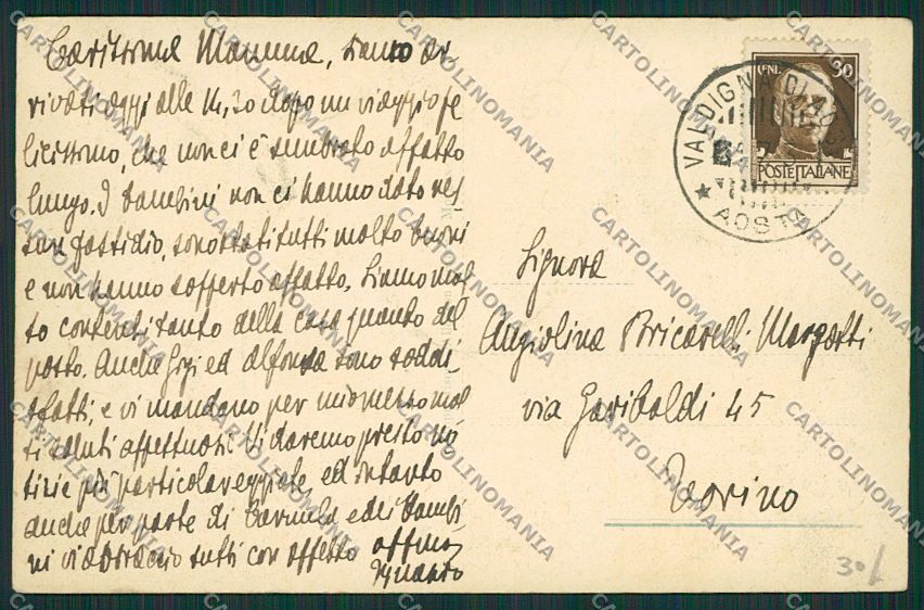 Aosta Morgex cartolina EE7200 – retro
