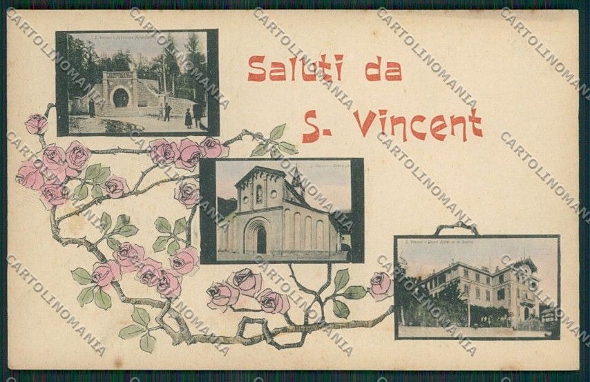 Aosta Saint Vincent Saluti da cartolina EE7206 – fronte