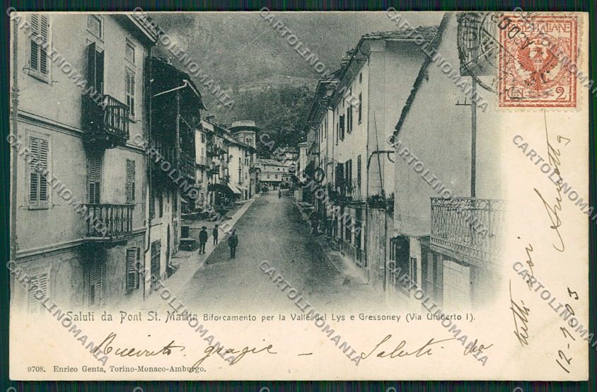 Aosta Pont Saint Martin Genta cartolina EE7218 – fronte