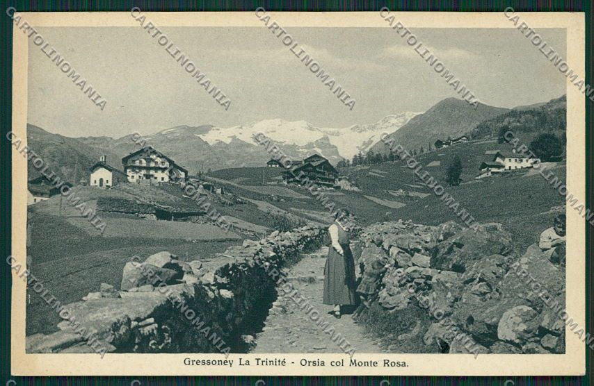 Aosta Gressoney La Trinité Orsia Monte Rosa cartolina EE7223 – fronte