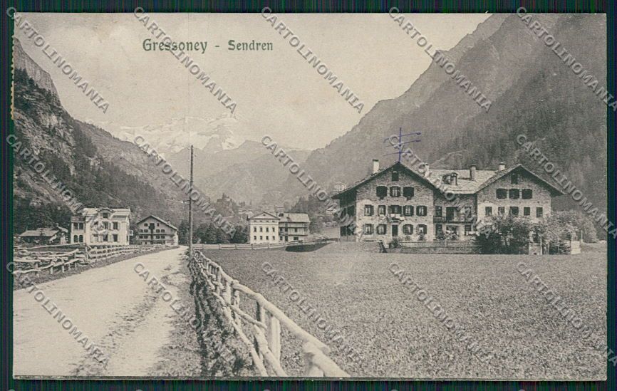 Aosta Gressoney Sendren cartolina EE7224 – fronte