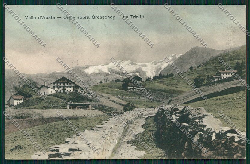 Aosta Gressoney La Trinité Orsia cartolina EE7233 – fronte