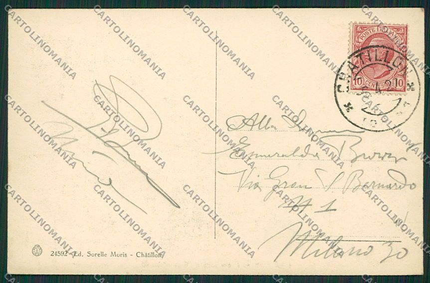 Aosta Chatillon cartolina EE7235 – retro