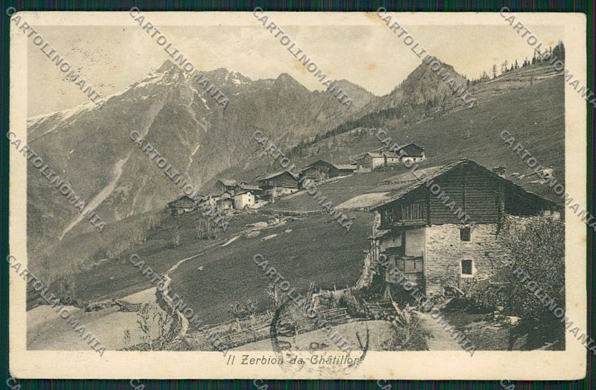 Aosta Chatillon Zerbion cartolina EE7237 – fronte