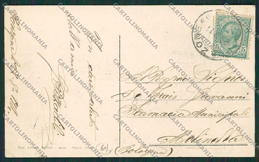 Alessandria Acqui Saluti da Ponzone ABRASA cartolina EE7254 – retro