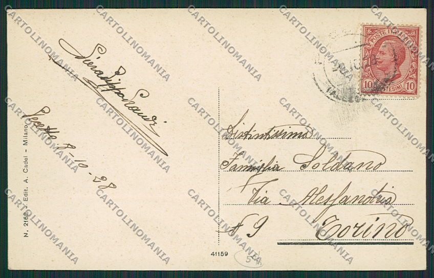 Alessandria Pecetto cartolina EE7256 – retro