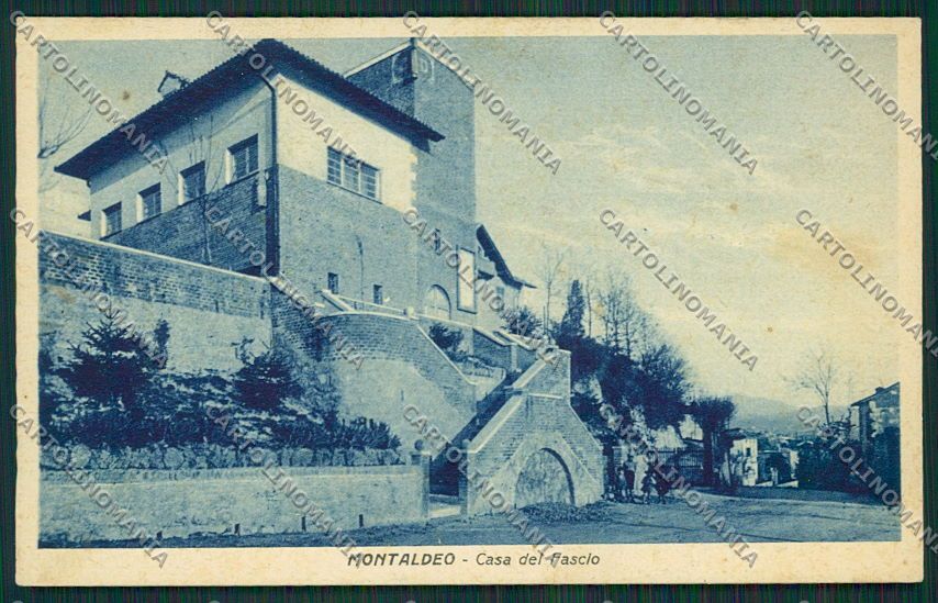 Alessandria Montaldeo Casa del Fascio cartolina EE7266 – fronte