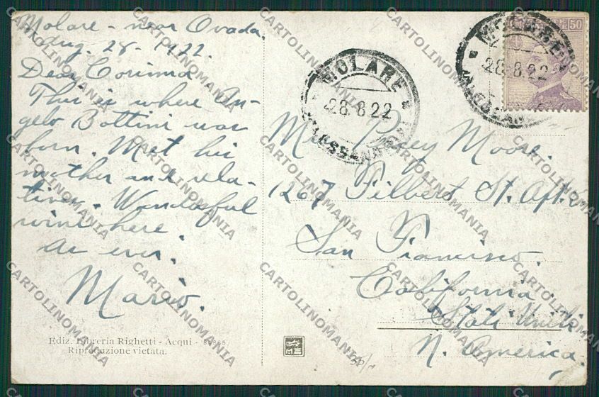 Alessandria Molare cartolina EE7269 – retro