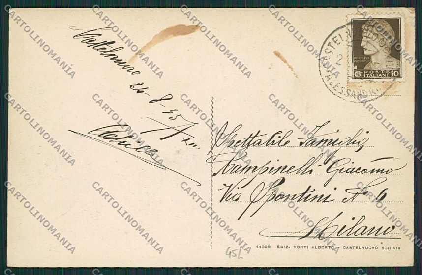Alessandria Castelnuovo Scrivia cartolina EE7283 – retro