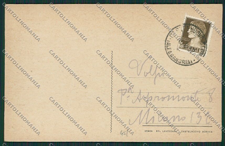 Alessandria Castelnuovo Scrivia cartolina EE7284 – retro