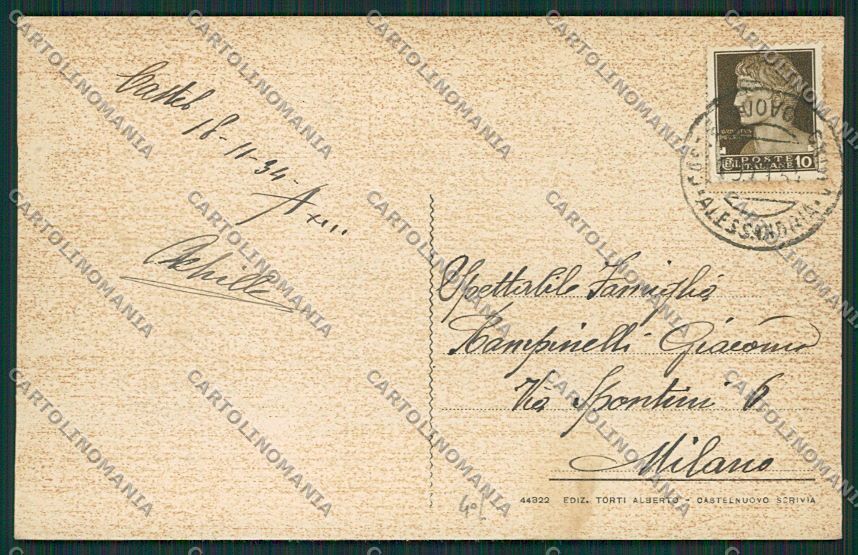 Alessandria Castelnuovo Scrivia cartolina EE7285 – retro