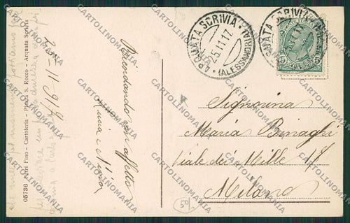 Alessandria Arquata Scrivia Stazione Treno PIEGATA cartolina EE7298 – retro