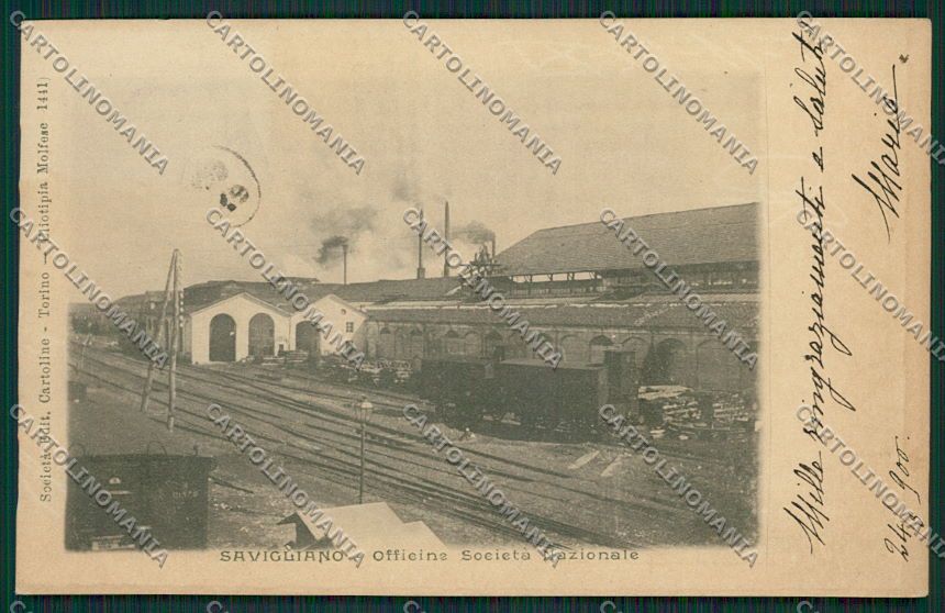 Cuneo Savigliano Treno cartolina EE7306 – fronte