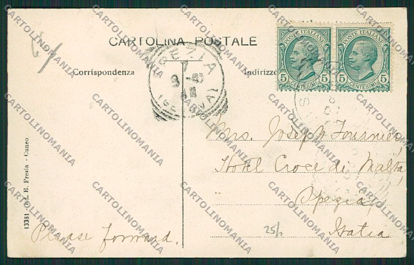 Cuneo San Dalmazzo di Tenda Valle Roia cartolina EE7309 – retro