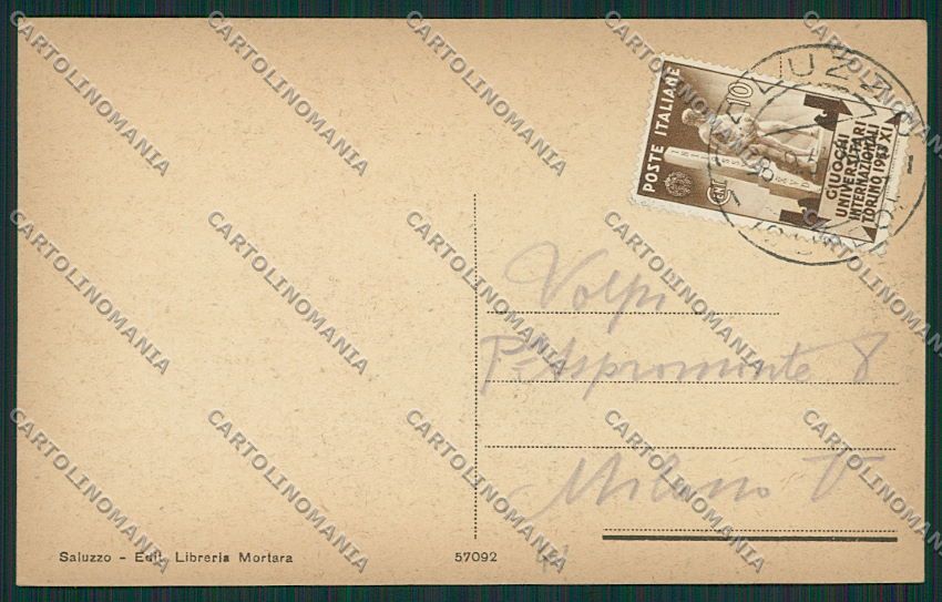 Cuneo Saluzzo Littorio cartolina EE7313 – retro