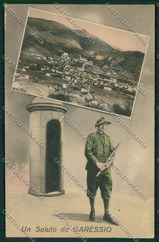 Cuneo Garessio Saluti da Alpini cartolina EE7324 – fronte