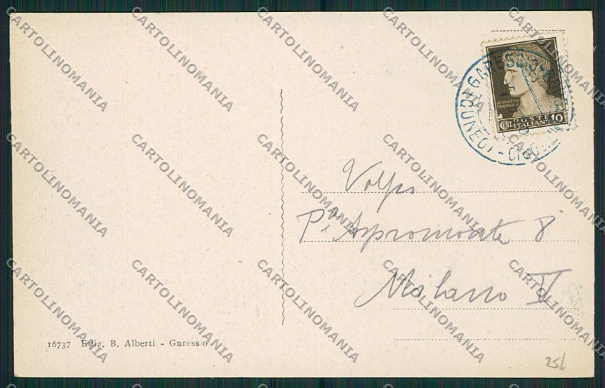 Cuneo Garessio cartolina EE7328 – retro
