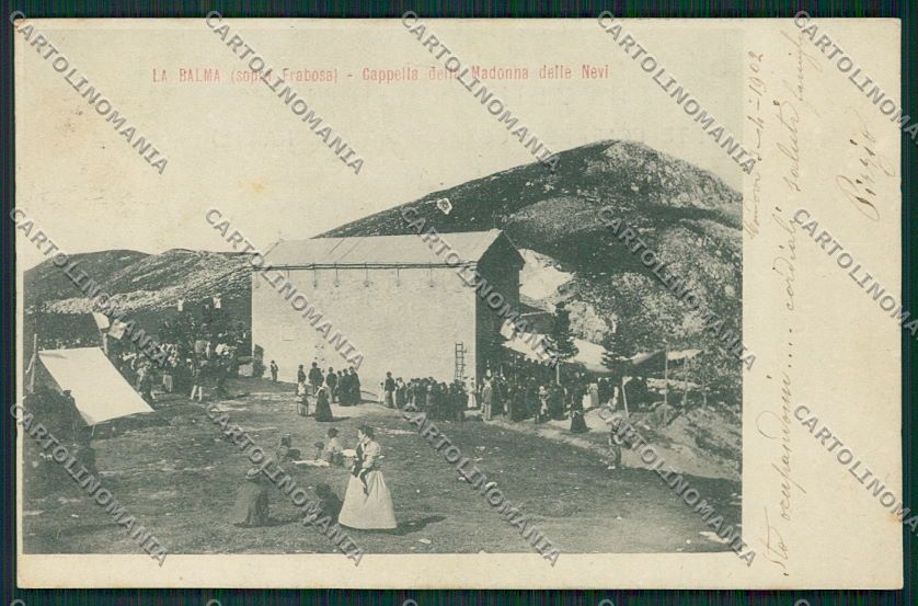 Cuneo Frabosa Soprana La Balma Processione cartolina EE7331 – fronte