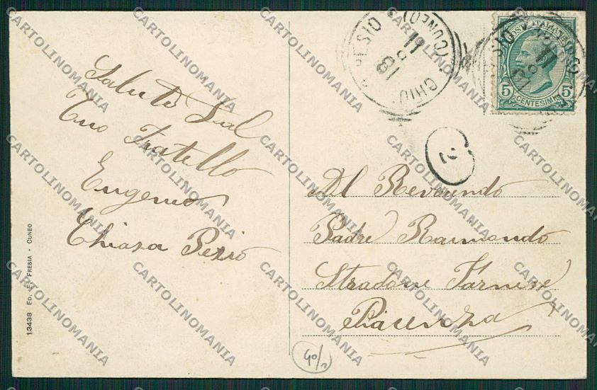 Cuneo Chiusa Pesio ABRASA cartolina EE7349 – retro