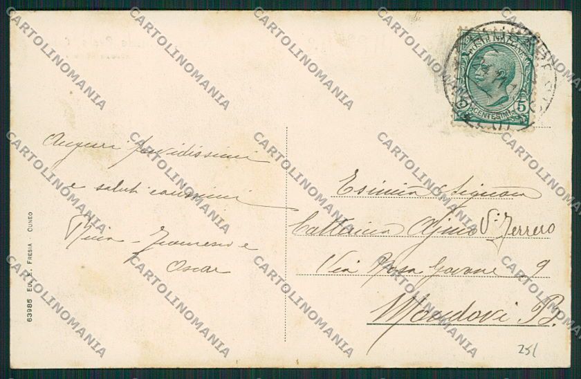Cuneo Chiusa Pesio cartolina EE7350 – retro