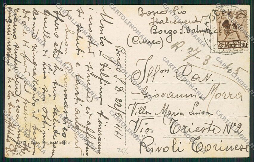 Cuneo Borgo San Dalmazzo Saluti da cartolina EE7362 – retro