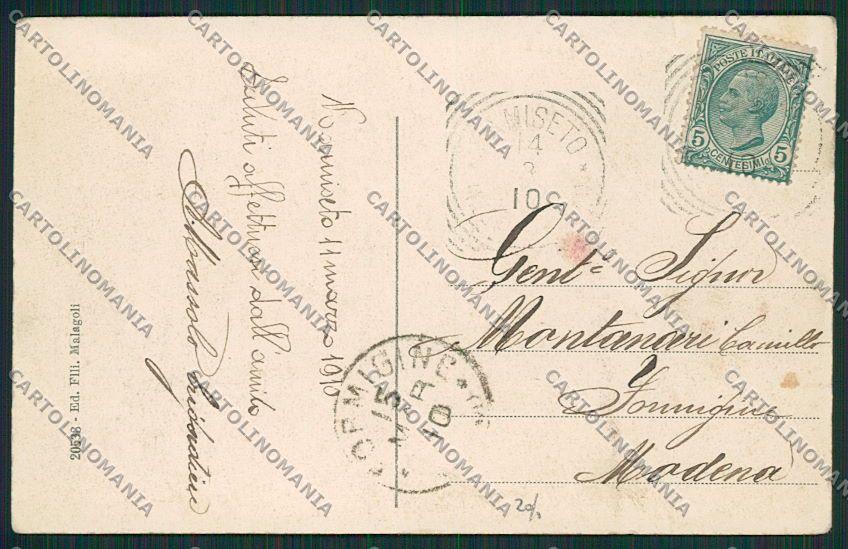 Reggio Emilia Ramiseto ABRASA cartolina EE7410 – retro
