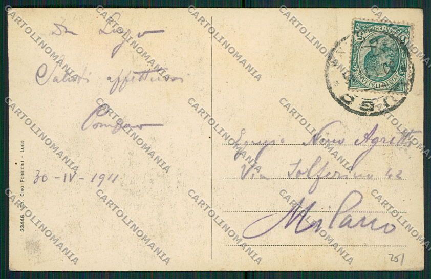Ravenna Lugo cartolina EE7436 – retro