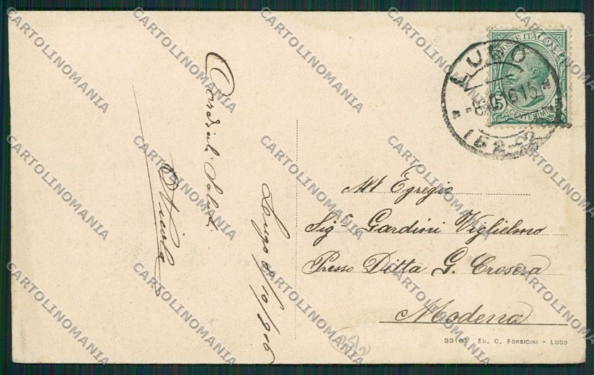 Ravenna Lugo TRACCE UMIDO ABRASA cartolina EE7441 – retro