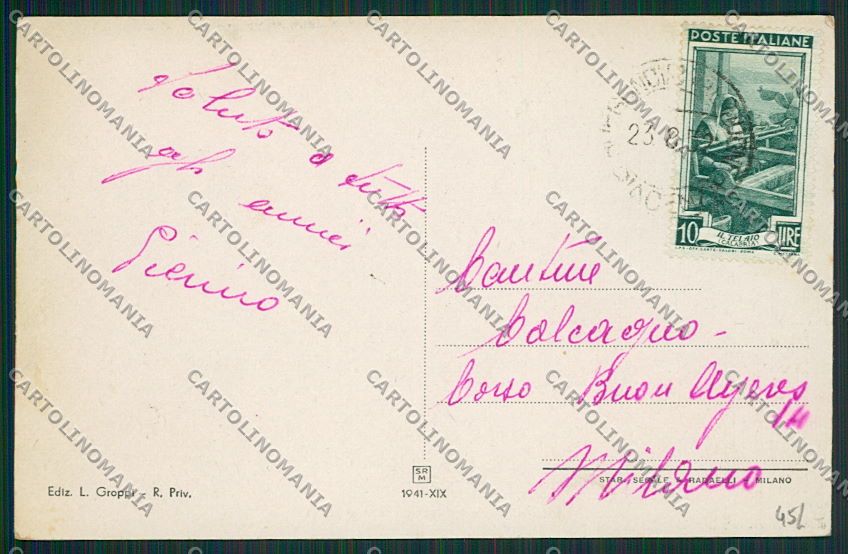 Piacenza Borgonovo Valtidone cartolina EE7461 – retro