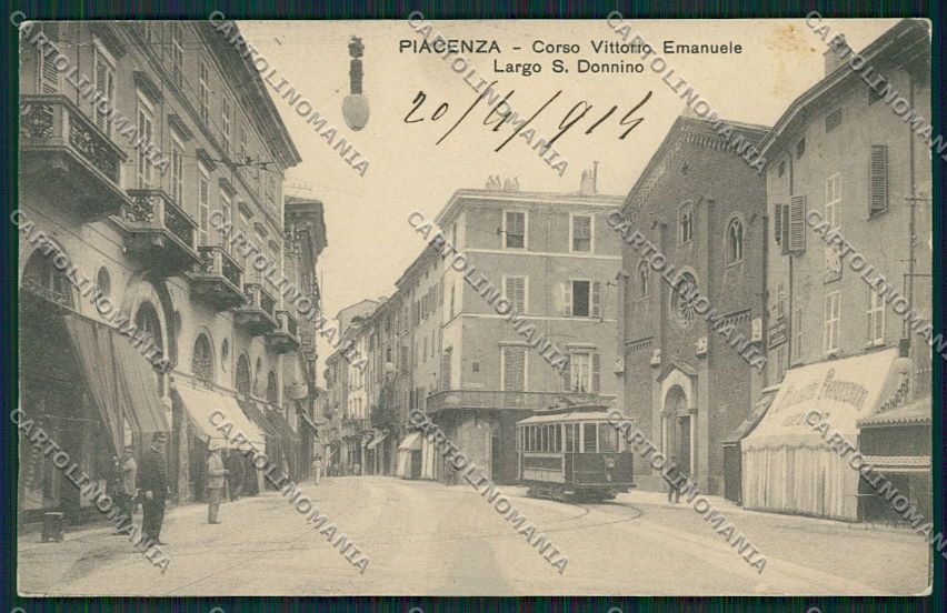 Piacenza Città Tram cartolina EE7471 – fronte