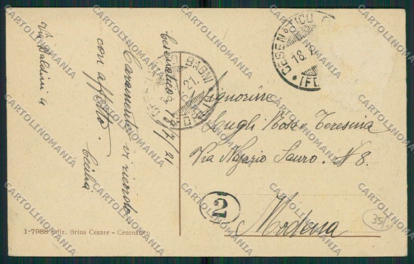 Forlì Cesenatico cartolina EE7497 – retro