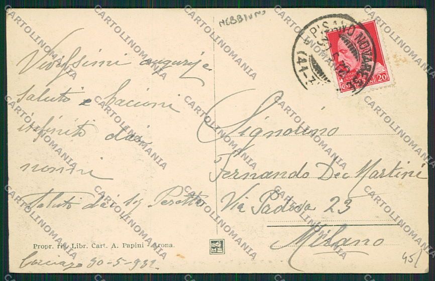Novara Nebbiuno Corciago cartolina EE7536 – retro