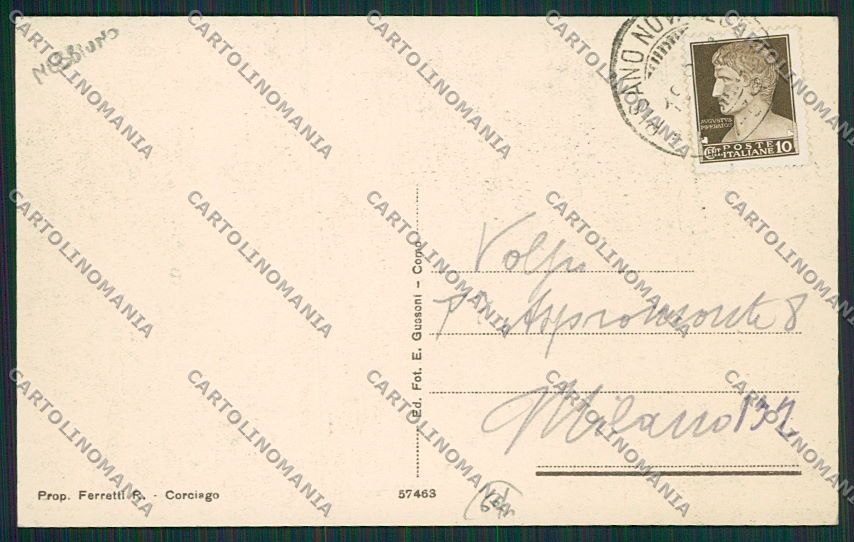 Novara Nebbiuno Corciago cartolina EE7540 – retro