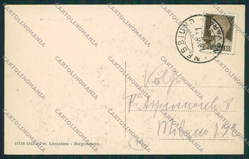 Novara Nebbiuno cartolina EE7543 – retro