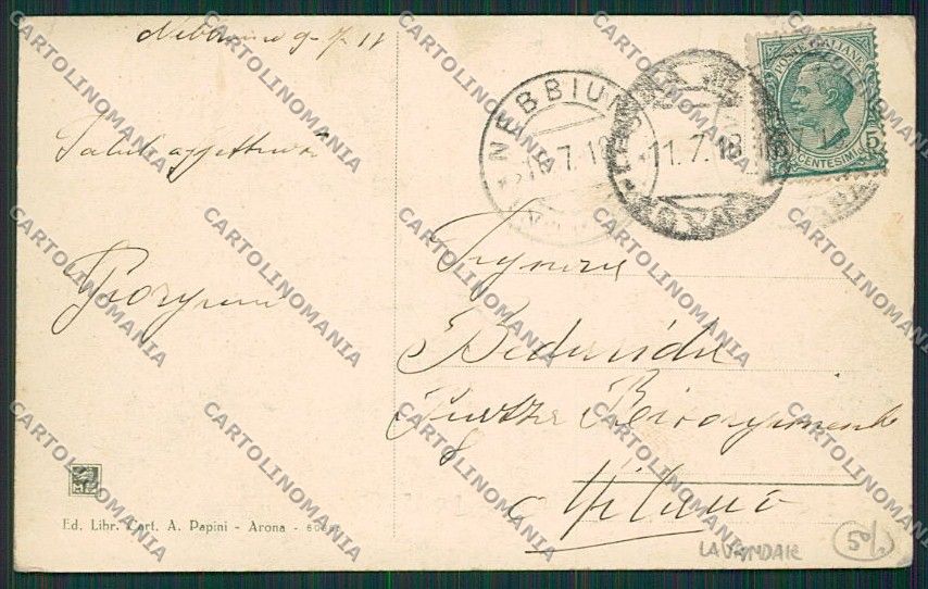 Novara Nebbiuno cartolina EE7544 – retro