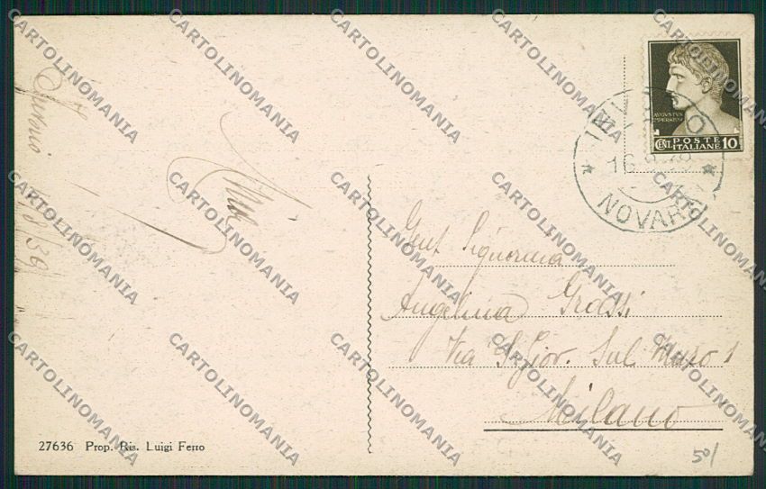 Novara Invorio Saluti da cartolina EE7640 – retro