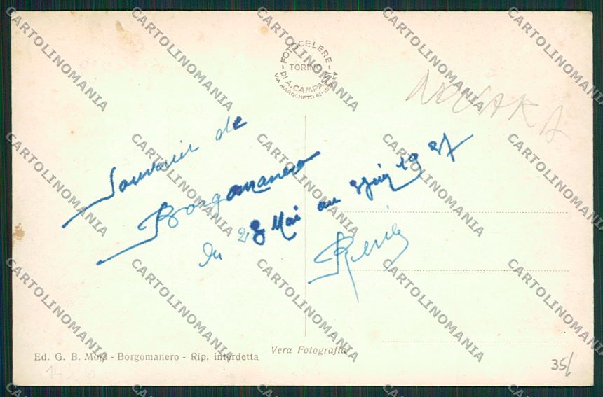 Novara Borgomanero Foto cartolina EE7645 – retro