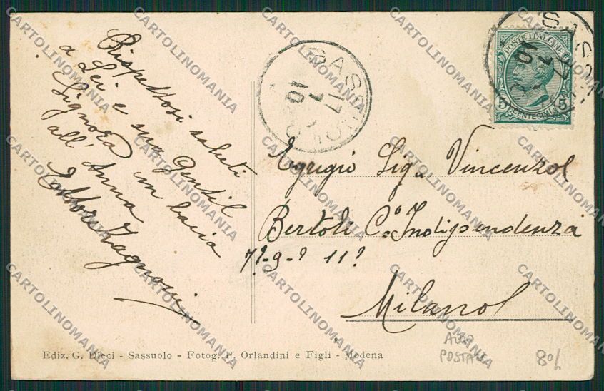 Modena Sassuolo Autopostale ABRASA cartolina EE7657 – retro