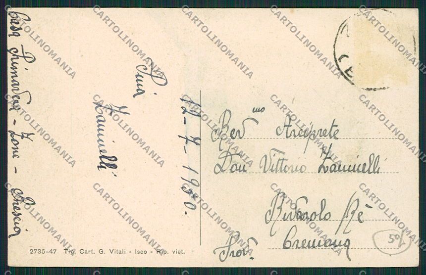 Brescia Zone Pecore cartolina EE7784 – retro